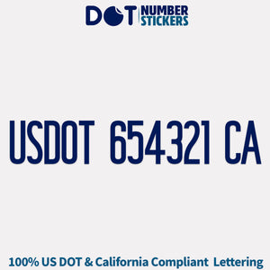 usdot sticker california