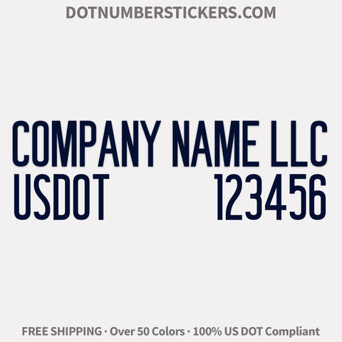 company name with usdot decal sticker