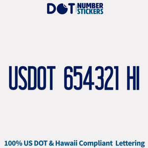 usdot sticker hawaii