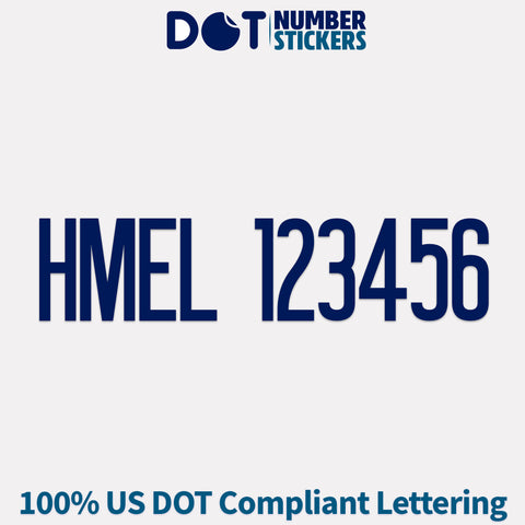 hmel number sticker