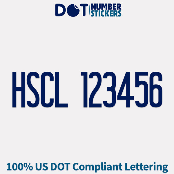 HSCL number sticker