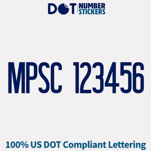 MPSC number sticker