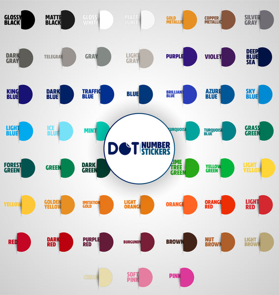 TDLR Number Decal Sticker, (Set of 2)