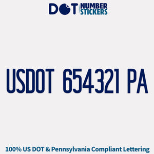 usdot sticker Pennsylvania
