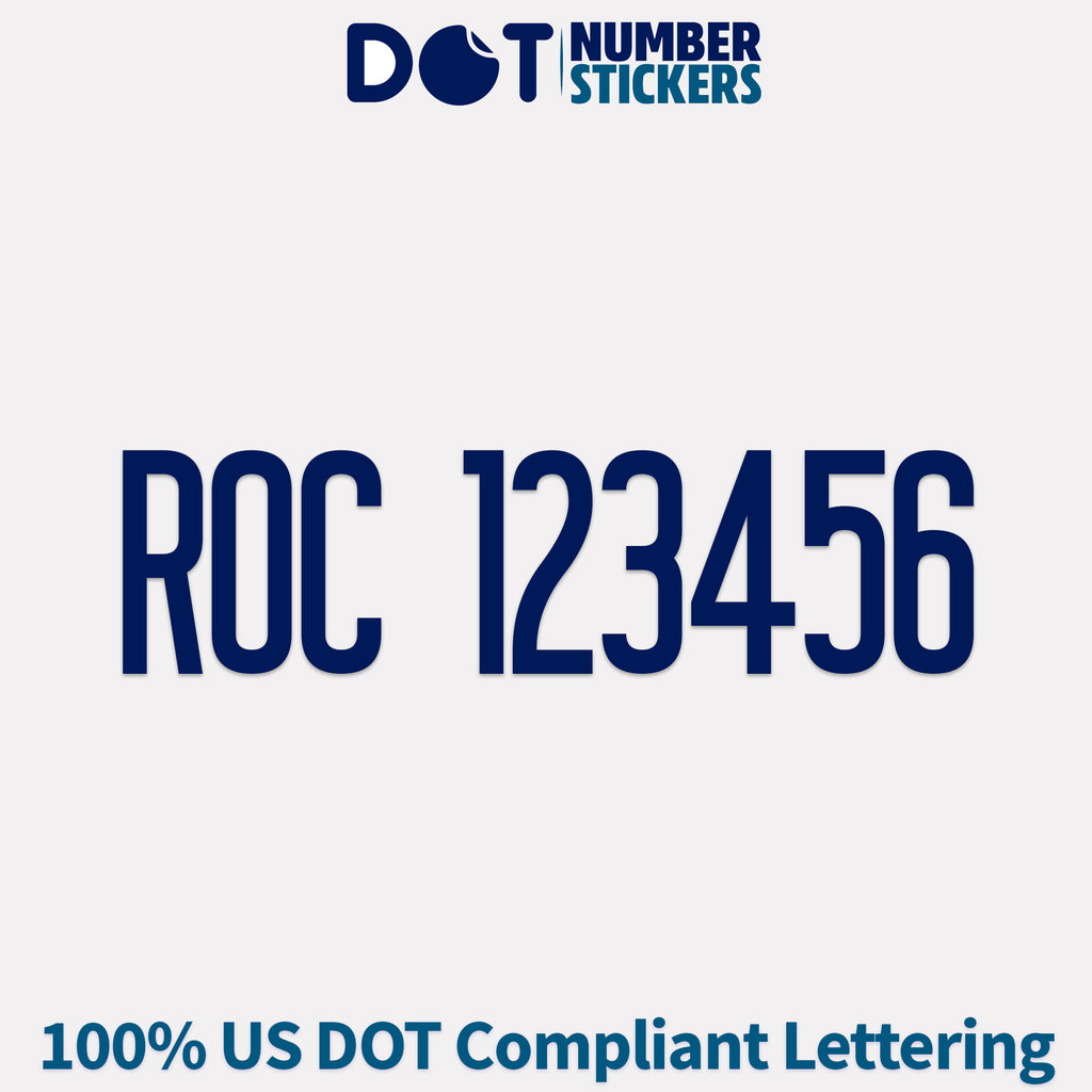 ROC Number Decal Sticker, (Set of 2) – dotnumberstickers