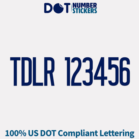 TDLR number sticker