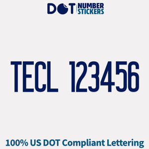 TECL number sticker
