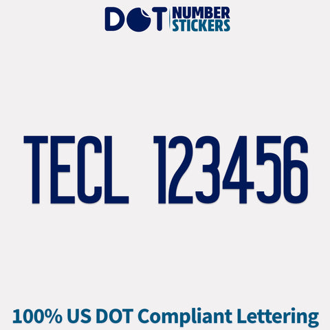 TECL number sticker