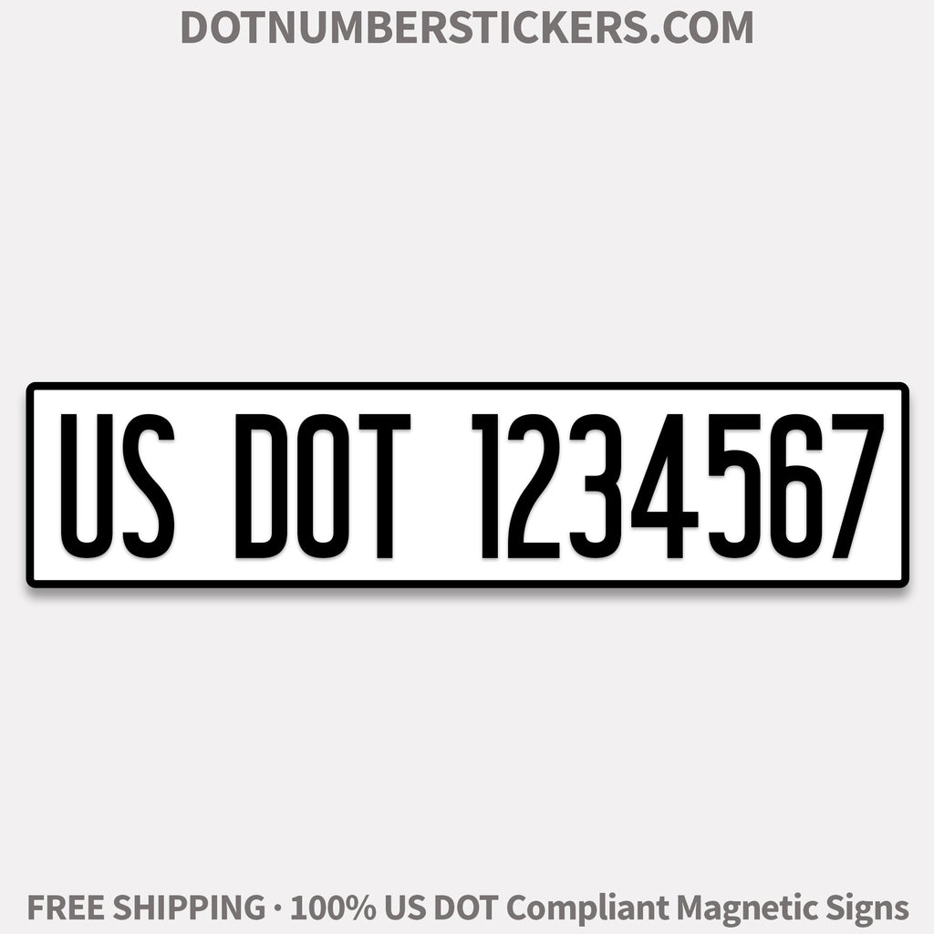 USDOT Number Magnetic Sign, (Set of 2) – dotnumberstickers