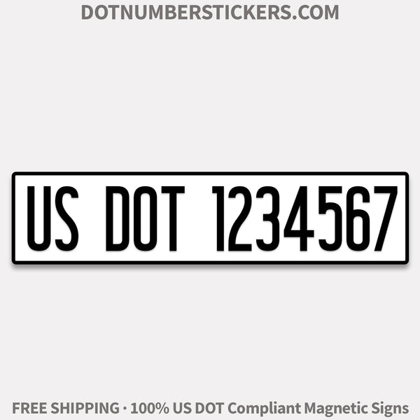 us dot number magnetic sign