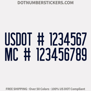 usdot mc number vinyl lettering