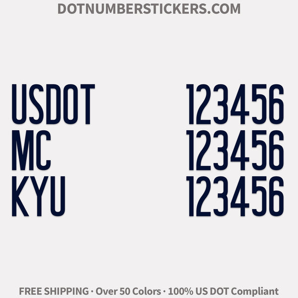 usdot, mc & kyu decal sticker