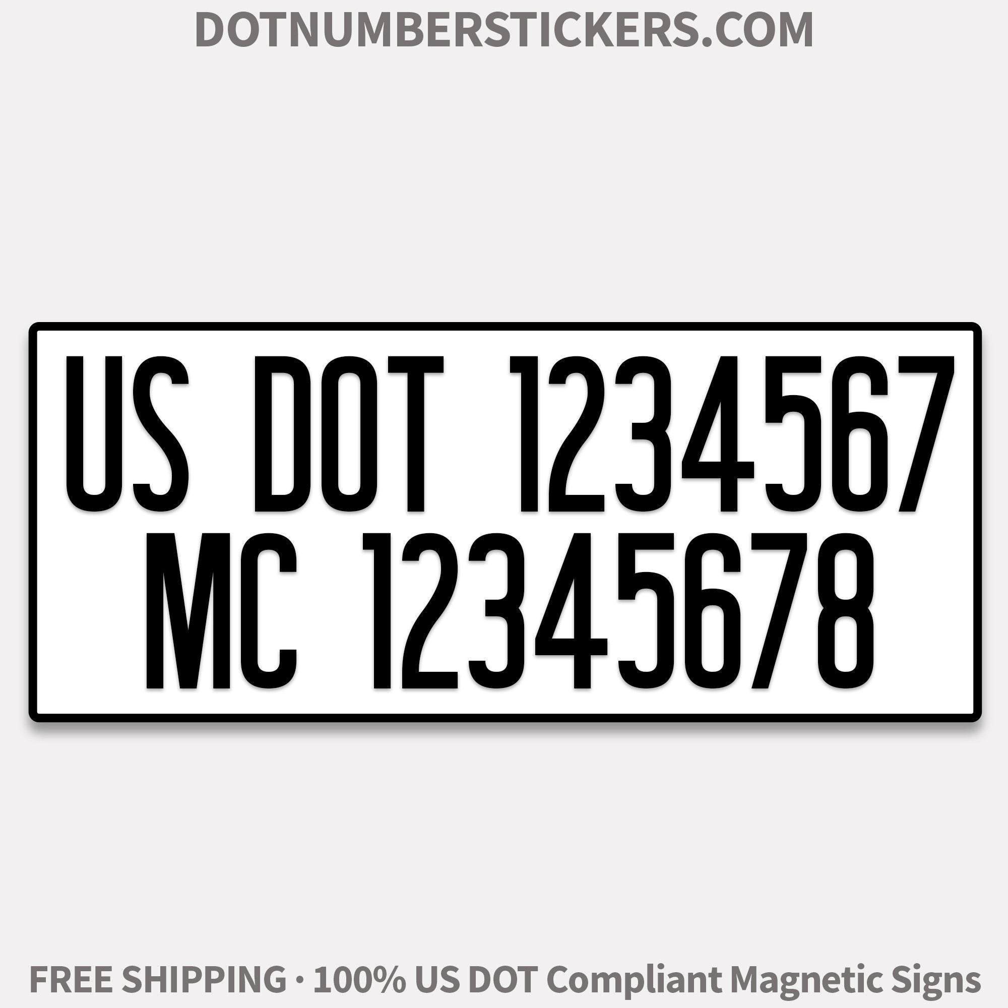 usdot & mc magnetic sign