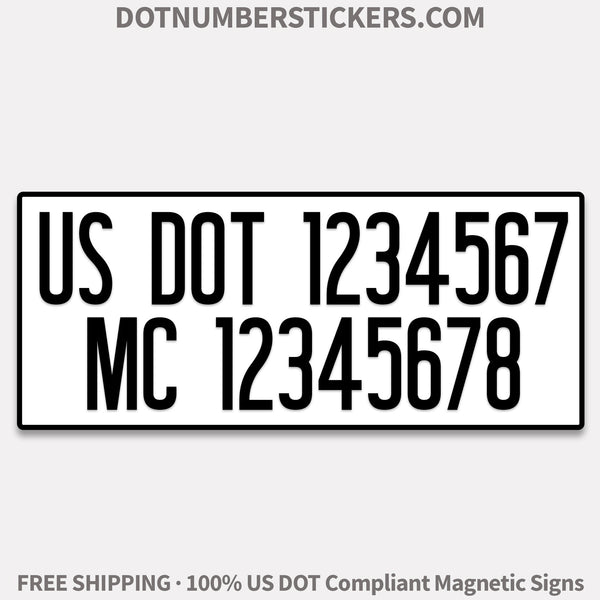 usdot & mc magnetic sign