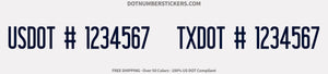 usdot txdot horizontal text decal sticker